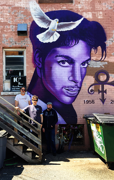 Tucos paying respects. Photo by Krickie! — at Prince Tribute Mural.