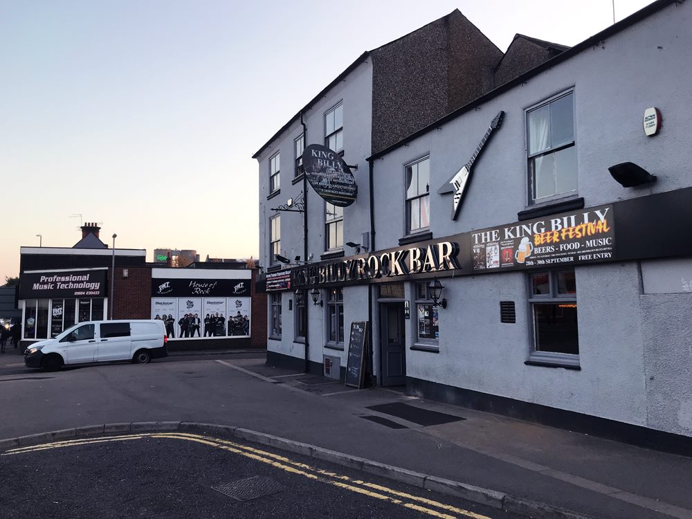 The King Billy Rock bar — in Northampton, Northamptonshire.