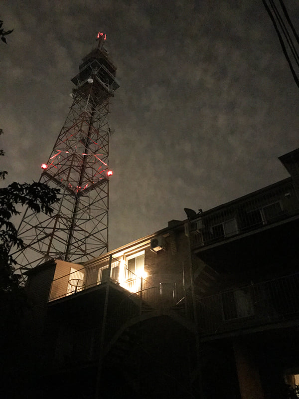 Tower over our AirBnB — in Montreal, Quebec.