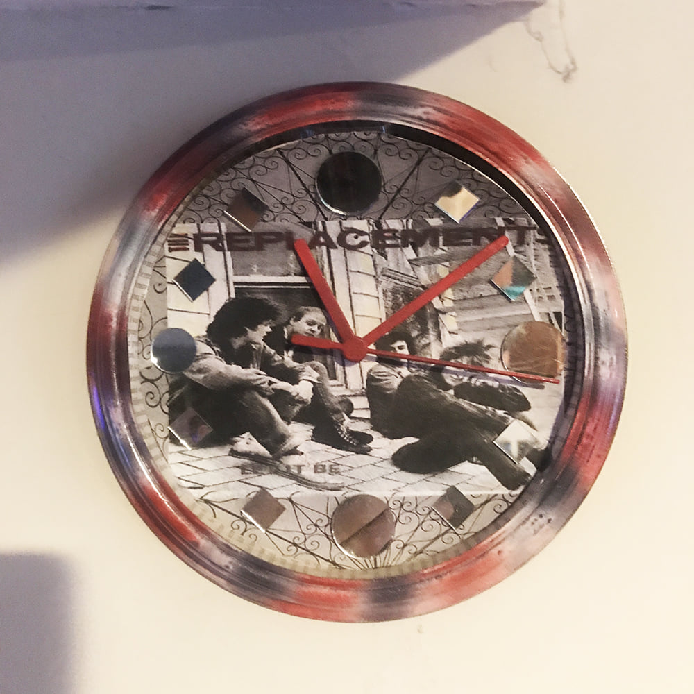 Cool Replacements clock at Shannon, Joe & Axl`s house.