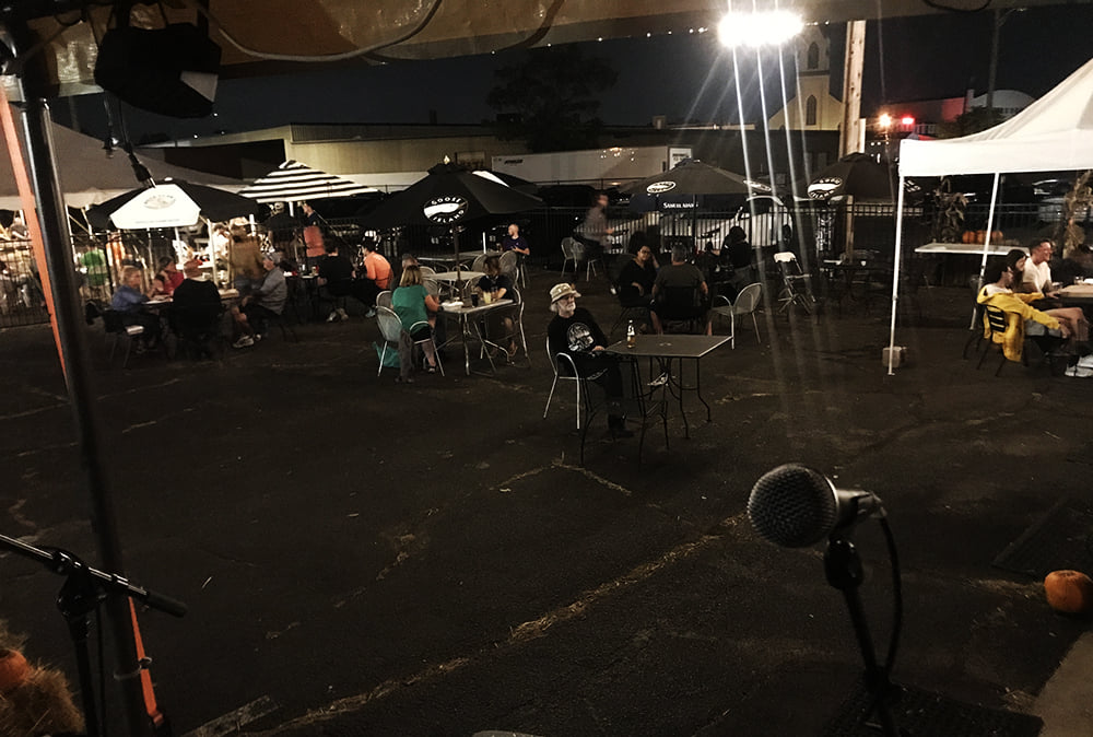 The Yellow Cab Tavern - view from the outdoor stage before the set.