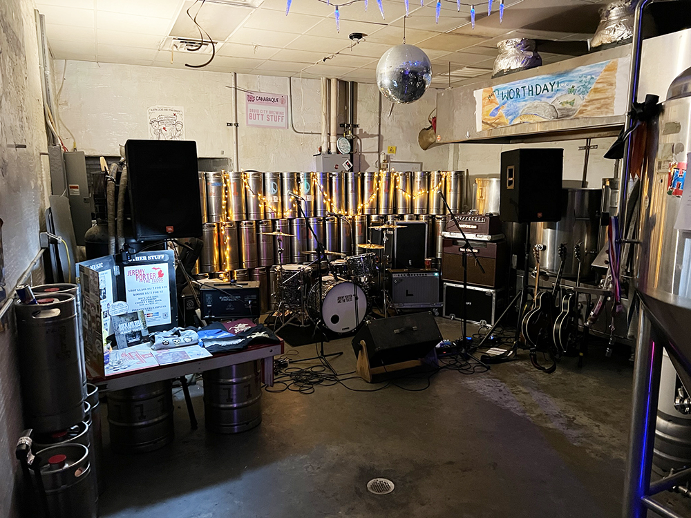 The band/brew room at Druid City Brewing Company