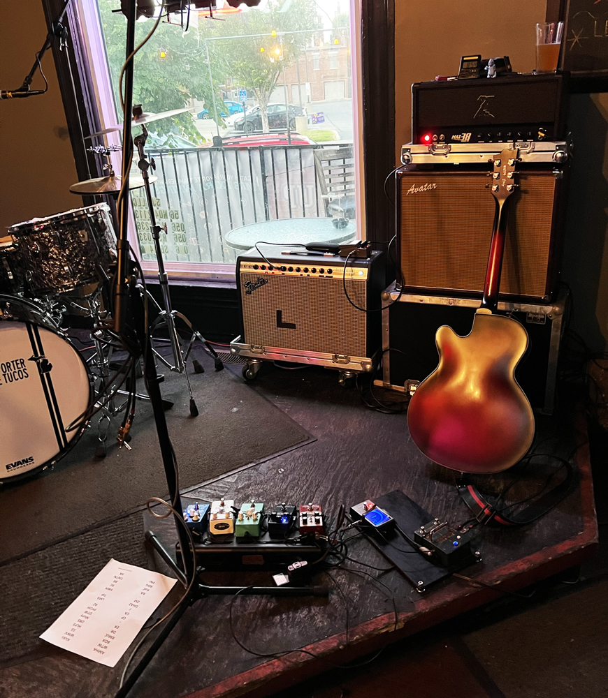 My office in Louisville Highlands Tap Room Bar & Grill Reverend Guitars Dr. Z Amps Club