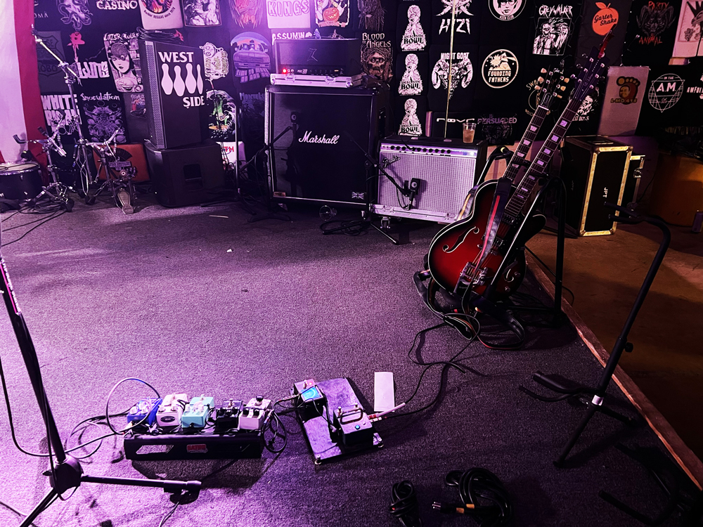 My office in Youngstown. Reverend Guitars, Dr. Z Amplification, Spaceman Effects