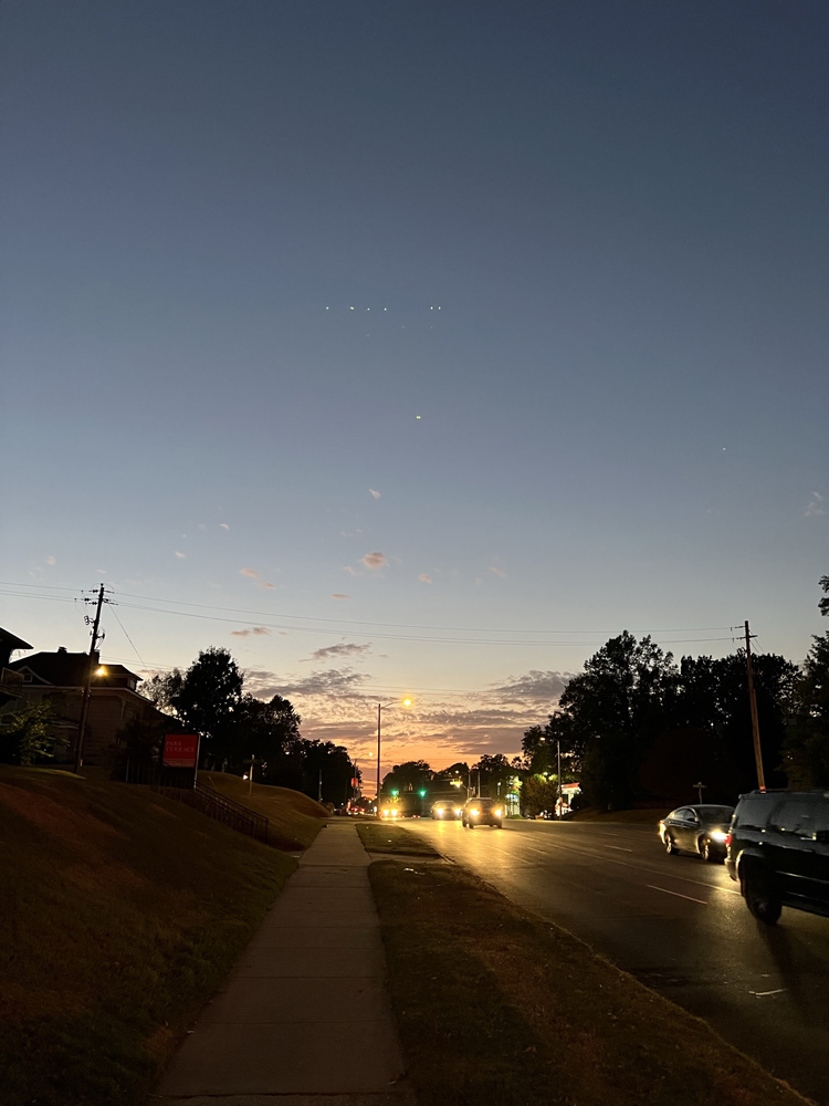 Poplar Avenue, Memphis, at dusk